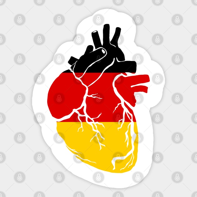 Anatomical heart design, Germany flag Sticker by Bun Art Store
